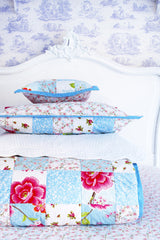 Birds of Paradise blue patch quilt image